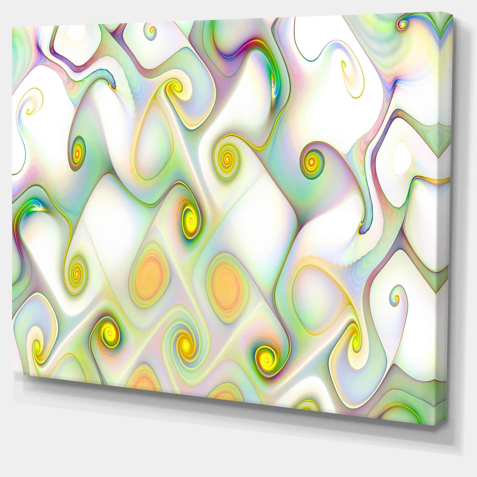 Beautiful Fractal Pattern with Swirls - Abstract Wall Art Canvas