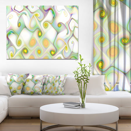 Beautiful Fractal Pattern with Swirls - Abstract Wall Art Canvas