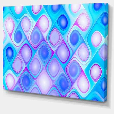 Dense Blue Pattern with Swirls - Abstract Wall Art Canvas