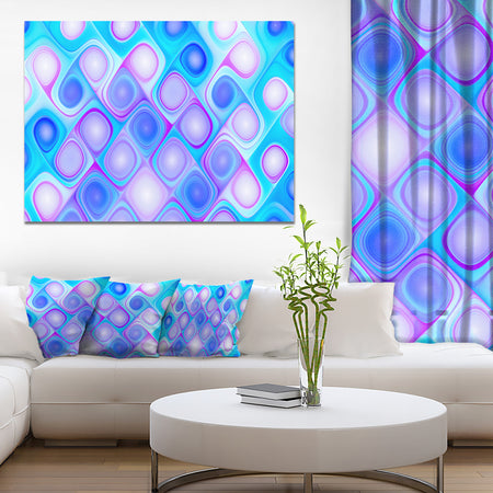Dense Blue Pattern with Swirls - Abstract Wall Art Canvas