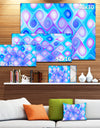 Dense Blue Pattern with Swirls - Abstract Wall Art Canvas