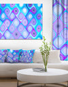 Blue Purple Pattern with Swirls - Abstract Wall Art Canvas