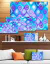 Blue Purple Pattern with Swirls - Abstract Wall Art Canvas