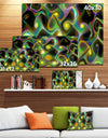 Yellow Fractal Pattern with Swirls - Abstract Wall Art Canvas