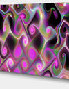 Pink Fractal Pattern with Swirls - Abstract Wall Art Canvas