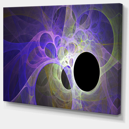 Blue Fractal Angel Wings - Abstract Wall Art Canvas