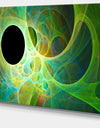 Green Fractal Angel Wings - Abstract Wall Art Canvas