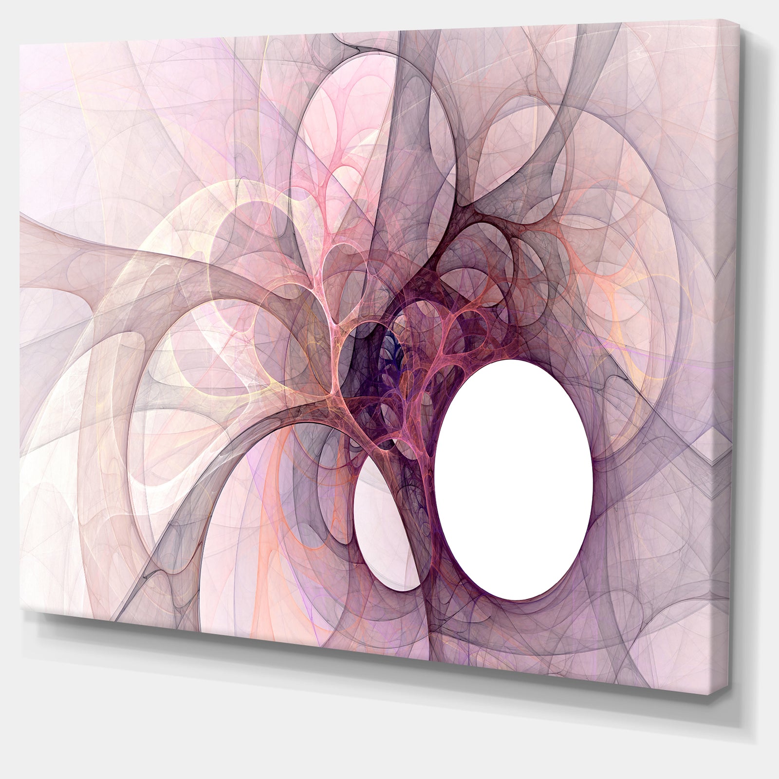 Light Purple Fractal Angel Wings - Abstract Wall Art Canvas