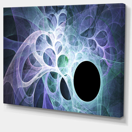 Light Blue Fractal Angel Wings - Abstract Wall Art Canvas