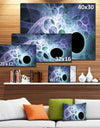 Light Blue Fractal Angel Wings - Abstract Wall Art Canvas