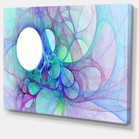 Clear Blue Fractal Angel Wings - Abstract Wall Art Canvas
