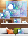 Clear Blue Fractal Angel Wings - Abstract Wall Art Canvas