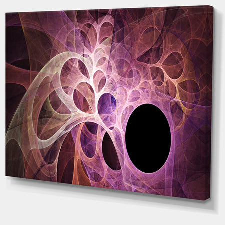Fractal Angel Wings in Pink - Abstract Wall Art Canvas