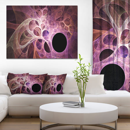 Fractal Angel Wings in Pink - Abstract Wall Art Canvas