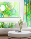 Fractal Angel Wings in Green - Abstract Wall Art Canvas