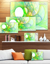 Fractal Angel Wings in Green - Abstract Wall Art Canvas