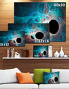 Fractal Angel Wings in Blue - Abstract Wall Art Canvas