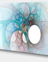 Fractal Angel Wings in Light Blue - Abstract Wall Art Canvas