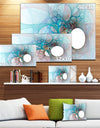 Fractal Angel Wings in Light Blue - Abstract Wall Art Canvas