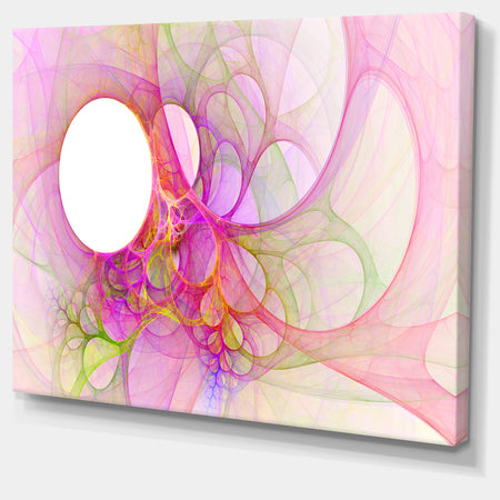 Light Pink Angel Wings on White - Abstract Wall Art Canvas