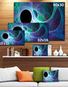 Blue Angel Wings on Black - Abstract Wall Art Canvas