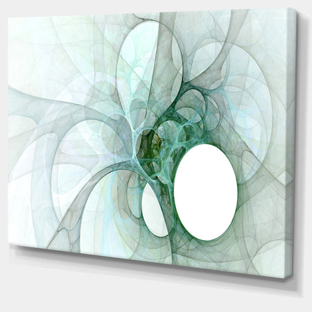 White Fractal Angel Wings - Abstract Wall Art Canvas