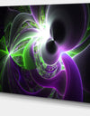 Glowing Purple Green Plasma - Abstract Wall Art Canvas