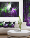 Glowing Purple Green Plasma - Abstract Wall Art Canvas