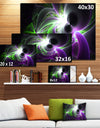 Glowing Purple Green Plasma - Abstract Wall Art Canvas