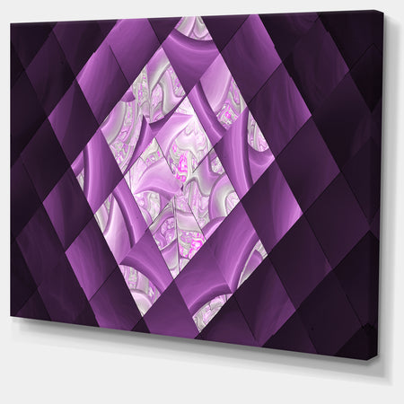 Purple Pixel Field of Squares - Abstract Wall Art Canvas