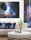 Glowing Blue Silver Plasma - Abstract Wall Art Canvas