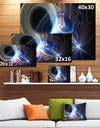 Glowing Blue Silver Plasma - Abstract Wall Art Canvas