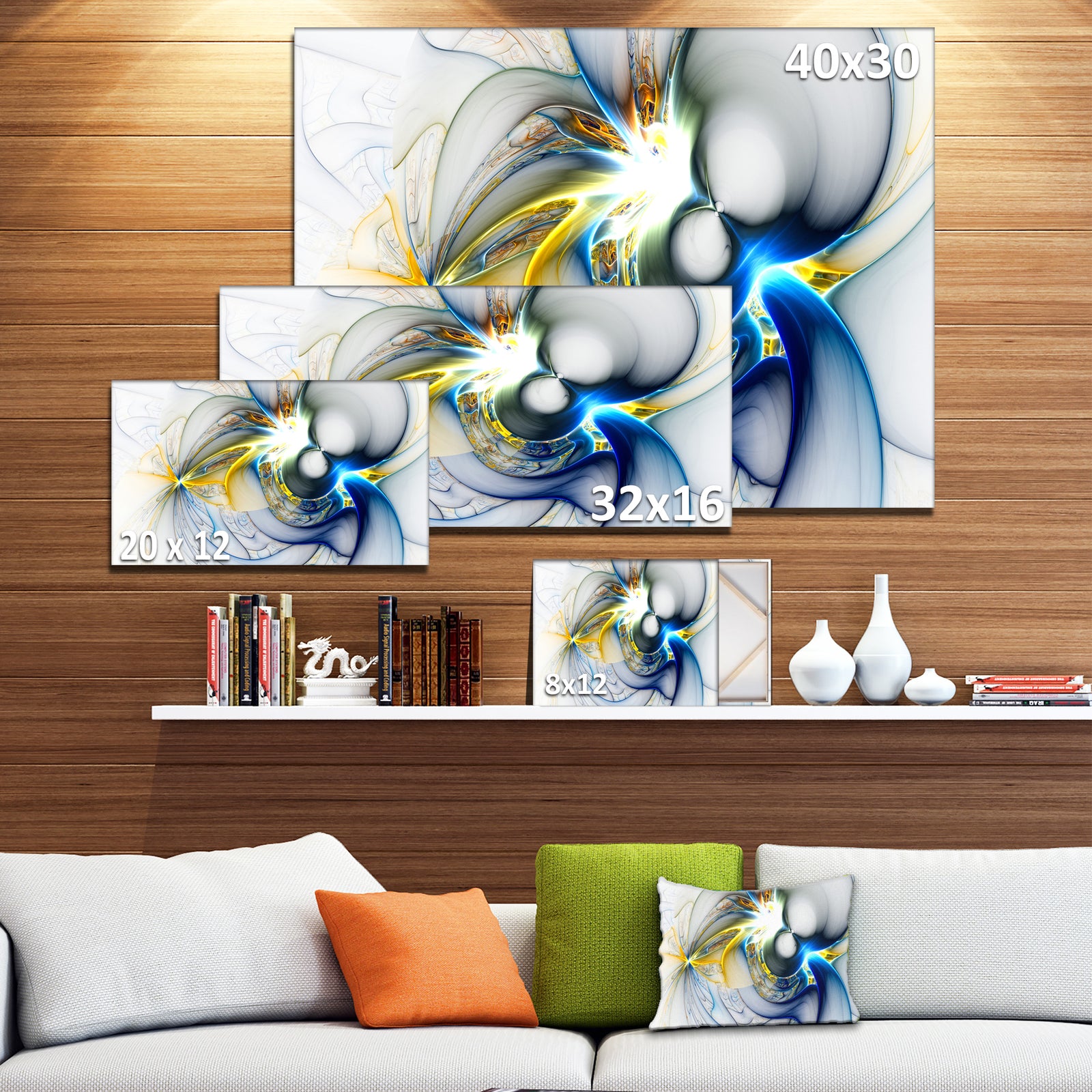 Shining Multi-Colored Plasma - Abstract Wall Art Canvas
