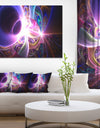 Glowing Purple Design on Black - Abstract Wall Art Canvas