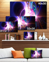 Glowing Purple Design on Black - Abstract Wall Art Canvas