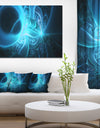 Shining Bright Blue on Black - Abstract Wall Art Canvas