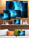 Shining Bright Blue on Black - Abstract Wall Art Canvas