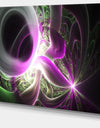 Light Purple Designs on Black - Abstract Wall Art Canvas