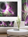 Light Purple Designs on Black - Abstract Wall Art Canvas