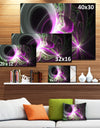 Light Purple Designs on Black - Abstract Wall Art Canvas