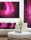 Bright Pink Designs on Black - Abstract Wall Art Canvas