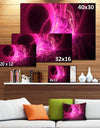 Bright Pink Designs on Black - Abstract Wall Art Canvas