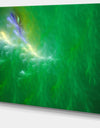 Green Fractal Thunder Sky - Abstract Wall Art Canvas