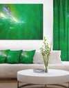 Green Fractal Thunder Sky - Abstract Wall Art Canvas