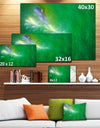 Green Fractal Thunder Sky - Abstract Wall Art Canvas