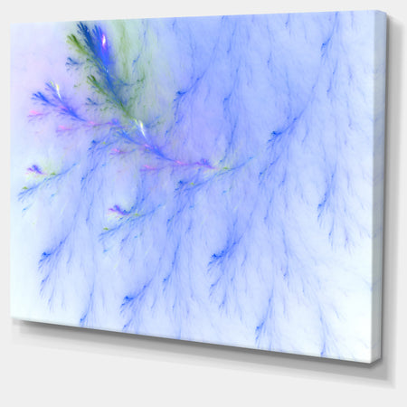 Light Blue Veins of Marble - Abstract Wall Art Canvas