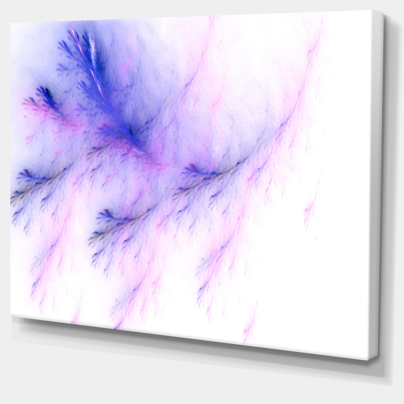 Bright Blue Veins of Marble - Abstract Wall Art Canvas