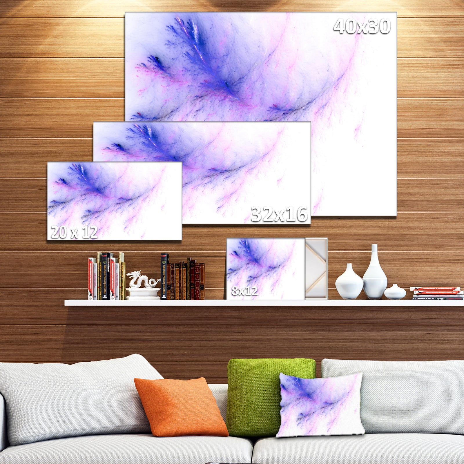 Bright Blue Veins of Marble - Abstract Wall Art Canvas