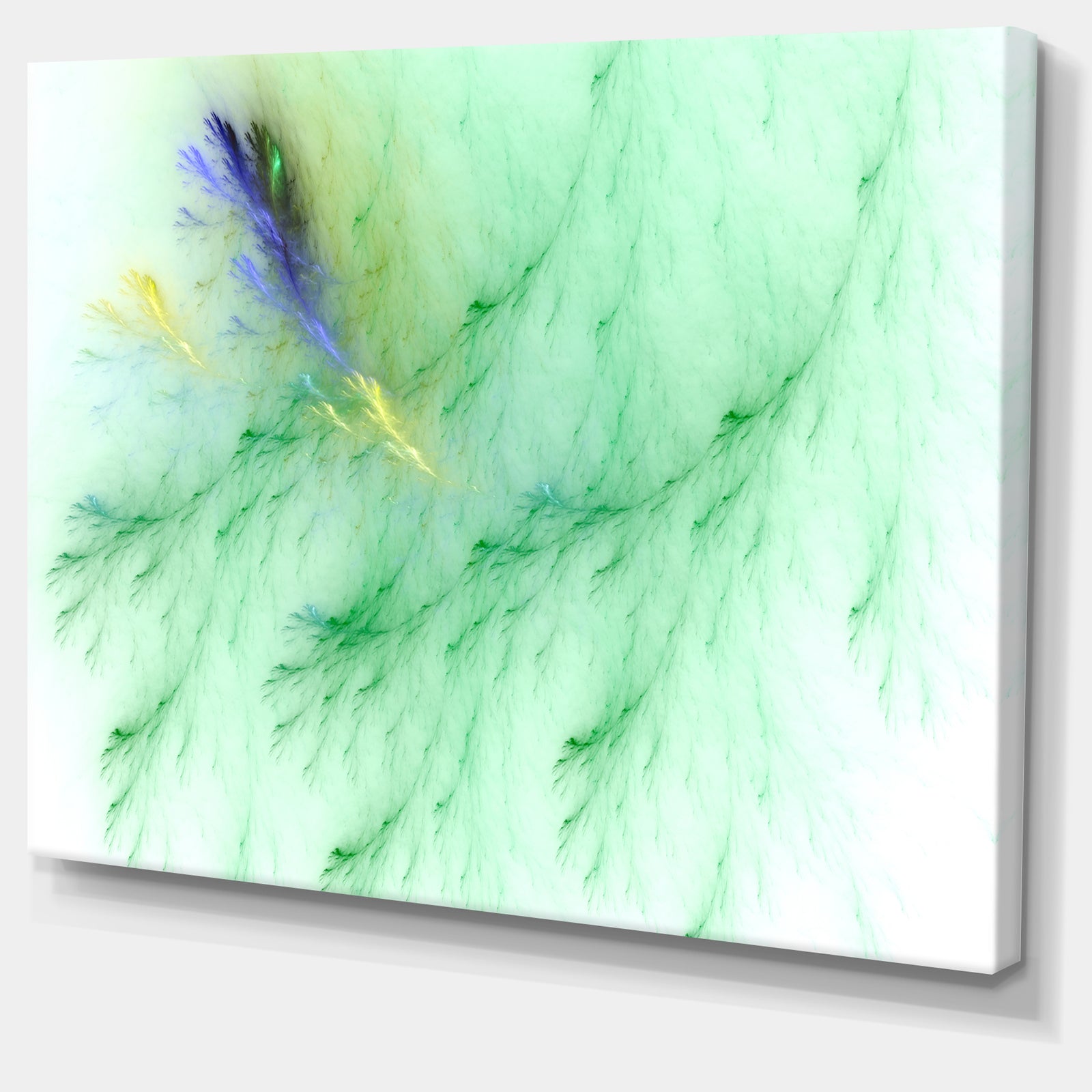 Light Green Veins of Marble - Abstract Wall Art Canvas