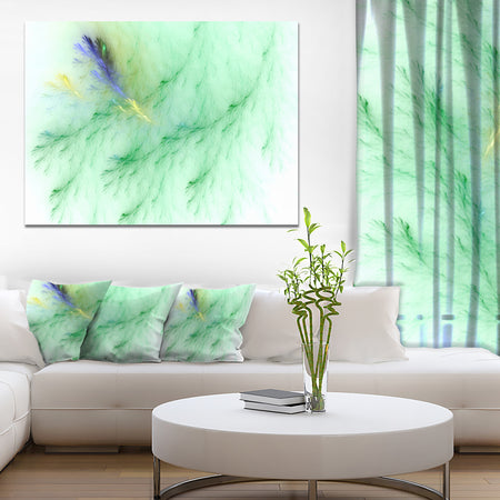 Light Green Veins of Marble - Abstract Wall Art Canvas